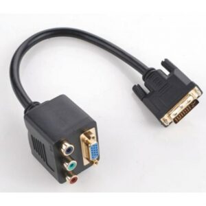 ADAPTADOR DVI-I DUAL LINK P/ VGA Y 3 RCA