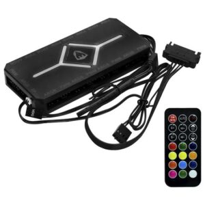 COOLER FAN SATE LED RGB-31K KIT 4 FAN RGB MOLEX SEM CONTROLADOR