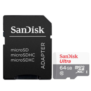 CARTAO MICROSD 64GB SANDISK ULTRA 100M QUNR-064G-G QUNR-064G-GN3MA