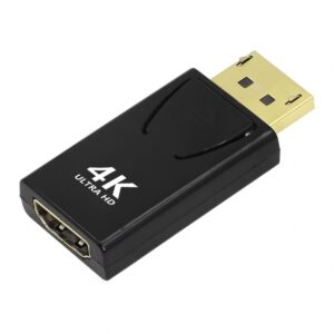 ADAPTADOR DISPLAYPORT P/ HDMI 4K ULTRAHD PRETO TIPO PENDRIVE HDMI FEMEA