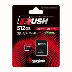 CARTAO MICROSD 512GB KEEPDATA RUSH V30 A2 C10 KDMSDC10U3V30A2 /512G